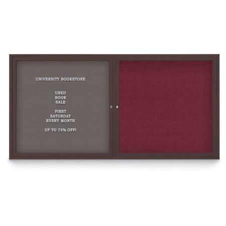 United Visual Products Corkboard, 42"x32", Amethyst/Bronze UV4035PLUS-BRONZE-AMETHY